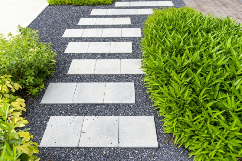 Walkway with Paver Borders